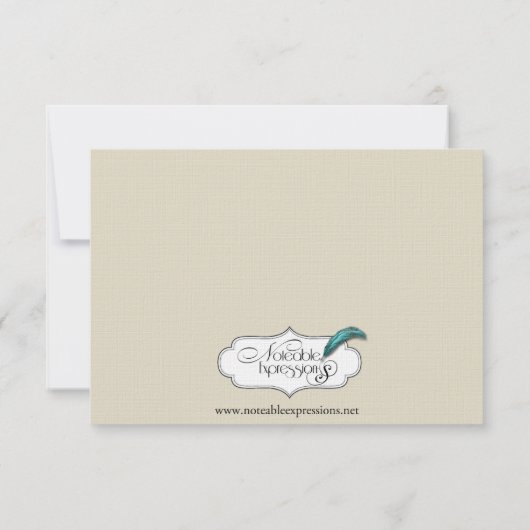 アールヌーボーポッシュウェディング日付を保存 セーブザデート (裏面)