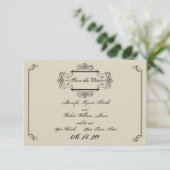 アールヌーボーポッシュウェディング日付を保存 セーブザデート (スタンド正面)