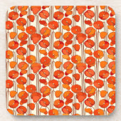 アールヌーボーポピズコルクバックコースター コースター (正面)