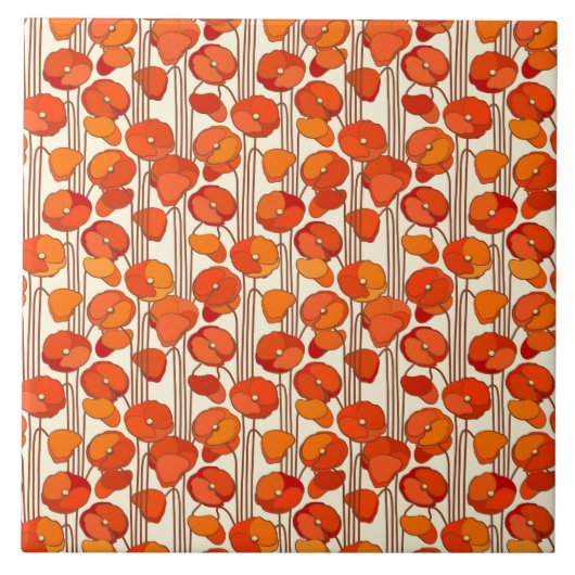 アールヌーボーポピズタイル タイル (正面)