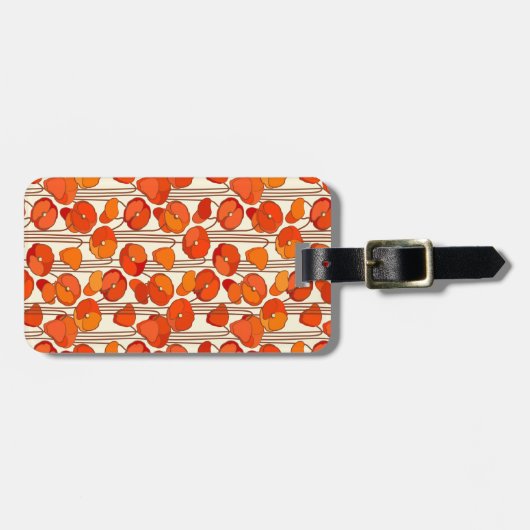 アールヌーボーポピズラゲッジタグ ラゲッジタグ (正面横)