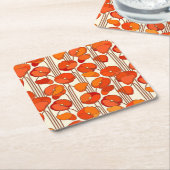 アールヌーボーポピースコースター スクエアペーパーコースター (アングル)