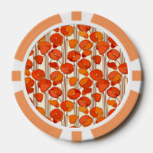 アールヌーボーポピートランプのポーカーチップ ポーカーチップ (正面)