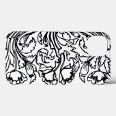 アールヌーボーポピーフローラ白黒 エレガント Case-Mate iPhoneケース (裏面 (横))