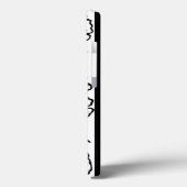 アールヌーボーポピーフローラ白黒 エレガント Case-Mate iPhoneケース (裏面 / 左)