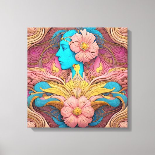 アールヌーボーポートレートキャンバス キャンバスプリント (正面)