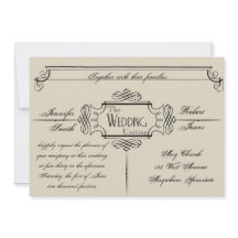 アールヌーボーポー結婚式招待状