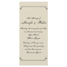 アールヌーボーポー結婚式 プログラム