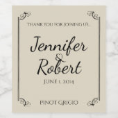 アールヌーボーポ結婚スのワインラベル ワインラベル (シングルラベル)