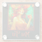 アールヌーボーマイタイ ガラスコースター (裏面)