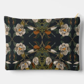 アールヌーボーマグノリアオンダークグレー アクセサリーポーチ (裏面)