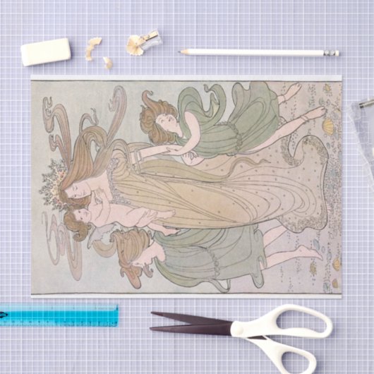 アールヌーボーマザーチャイルズシークイーンデクページ 薄葉紙 (クラフト)