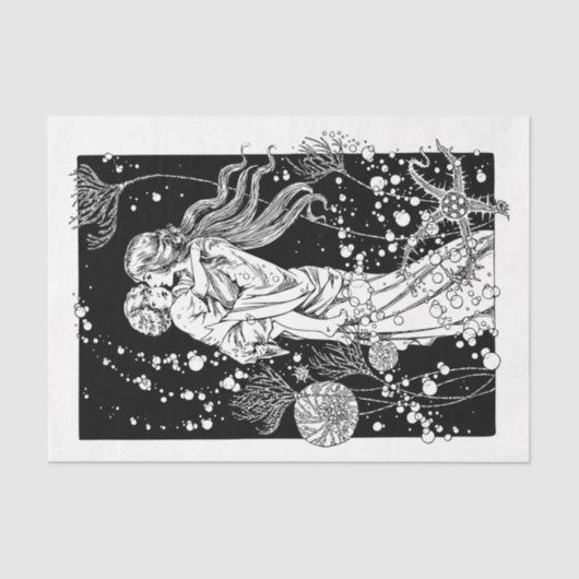 アールヌーボーマザー&チャイルドデクページティッシュペーパー 薄葉紙 (正面)