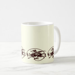 アールヌーボーマジカルドラゴンデザイン コーヒーマグカップ