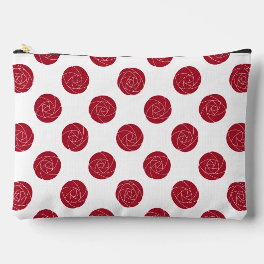 アールヌーボーマッキントッシュバラレトロフローラレッド アクセサリーポーチ (正面)