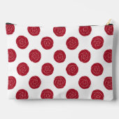 アールヌーボーマッキントッシュバラレトロフローラレッド アクセサリーポーチ (裏面)