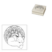 アールヌーボーマボンオータムキツネウッドアートスタンプ ラバースタンプ (押印)