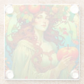 アールヌーボーマボン ガラスコースター (裏面)