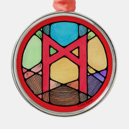 アールヌーボーマンナズルーン メタルオーナメント