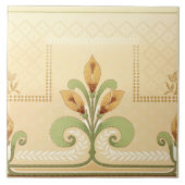 アールヌーボーミッションスタイルフローラブーケフリーズ タイル (正面)