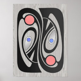 アールヌーボーミッドセンチュリーマッシュアップ18x24 ポスター