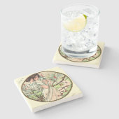 アールヌーボーミュシャカレンダー5月 ストーンコースター (横)