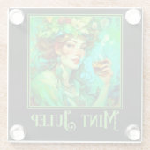 アールヌーボーミントジュレップ ガラスコースター (裏面)