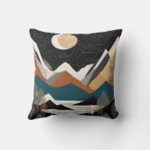 アールヌーボームーンオーバーマウンテンブラック&金ゴールド クッション (裏面)