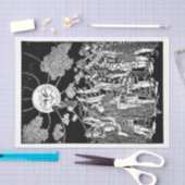 アールヌーボームーンピープルスケッチデクページ 薄葉紙 (クラフト)