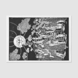 アールヌーボームーンピープルスケッチデクページ 薄葉紙