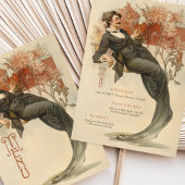 アールヌーボーメニューカード 招待状