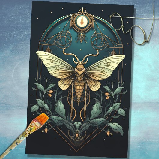 アールヌーボーモス1デクページ紙 薄葉紙