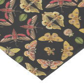 アールヌーボーモス&オーキッドフォークアートブラック ミディアムテーブルランナー (コーナー)