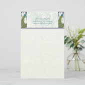 アールヌーボーモノグラムピーコック文房具 便箋 (スタンド正面)