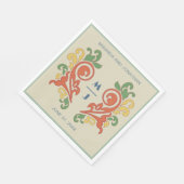 アールヌーボーモノグラム結婚ズナプキン スタンダードランチョンナプキン (角)