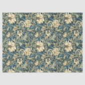 アールヌーボーモリスアイボリーベージュフラワーズパステル 薄葉紙 (正面)