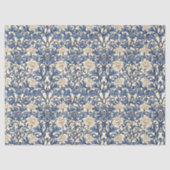 アールヌーボーモリス海軍ブルーとアイボリーパステル 薄葉紙 (正面)