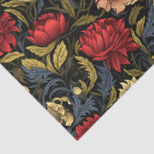 アールヌーボーモリス熱紅白花パステル 薄葉紙 (詳細)