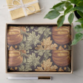 アールヌーボーモリス秋のカボチャのパステルグリーン 薄葉紙 (ギフト)