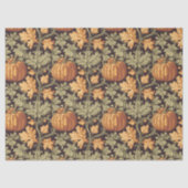 アールヌーボーモリス秋のカボチャのパステルグリーン 薄葉紙 (正面)