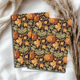 アールヌーボーモリス秋のカボチャのパステルグリーン 薄葉紙