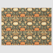 アールヌーボーモリス秋紅葉カボチャ 薄葉紙 (正面)