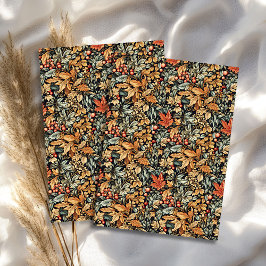 アールヌーボーモリス秋紅葉パステルグリーン 薄葉紙