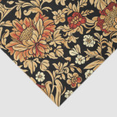 アールヌーボーモリス金ゴールド黒い花 薄葉紙 (詳細)