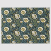 アールヌーボーモリス黄色い白い花パステル 薄葉紙 (正面)