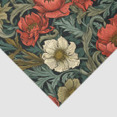 アールヌーボーモリス・テラコッタの花パステルグリーン 薄葉紙 (詳細)