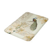 アールヌーボーユリフランスのヴィンテージバードクジャク バスマット (アングル)