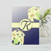 アールヌーボーユリ結婚式招待状 招待状 (スタンド正面)