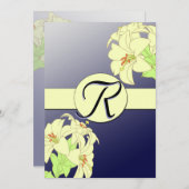 アールヌーボーユリ結婚式招待状 招待状 (正面/裏面)