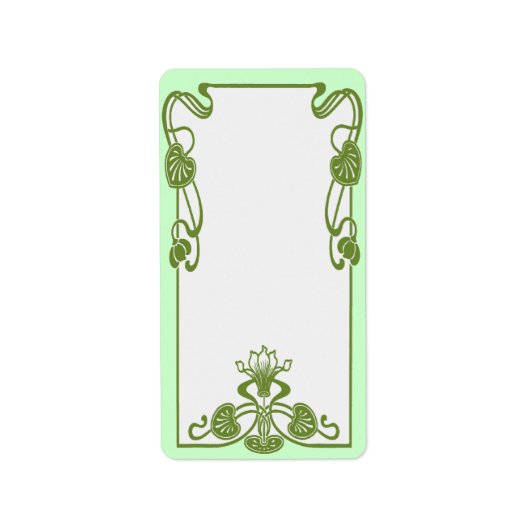 アールヌーボーユリ ラベル (正面)